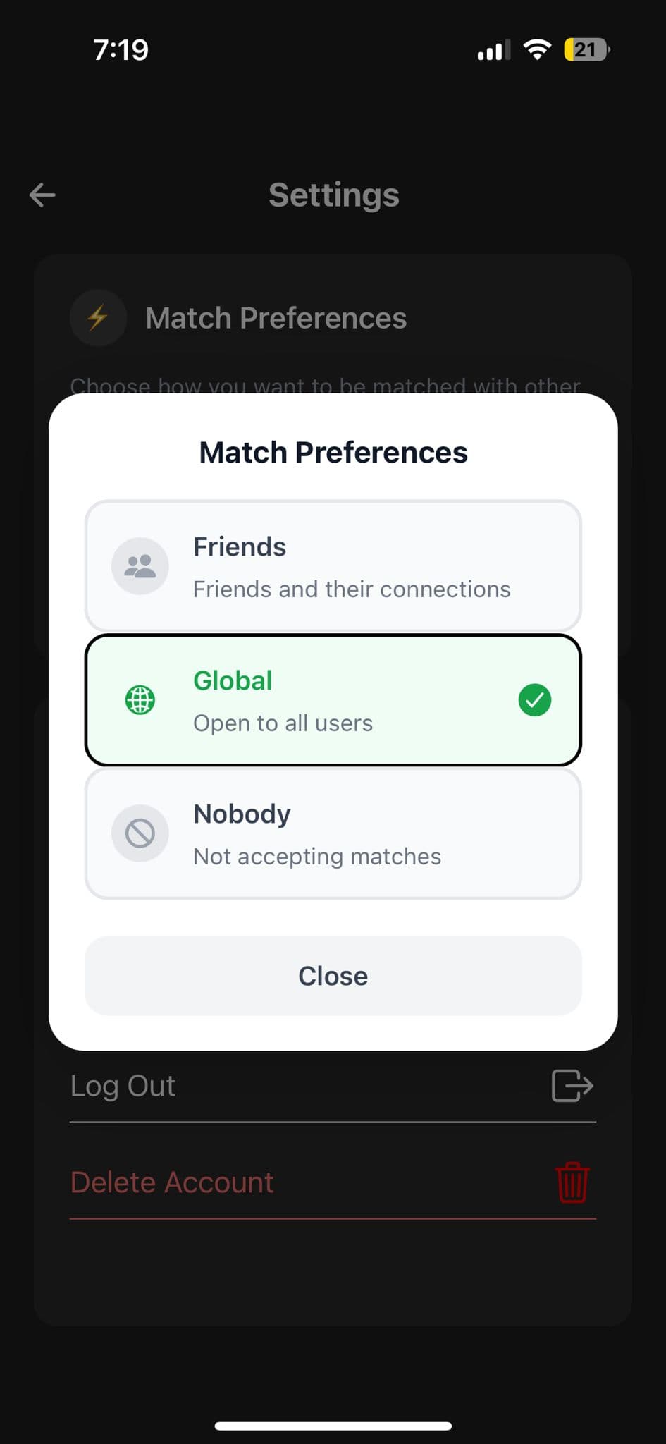 Choose Your Preferences